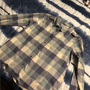 Carhartt Green and Gray Plaid Shirt